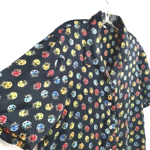 Elegantissimo Firenze Women's S Silk Ladybug Top - Picture 2 of 11